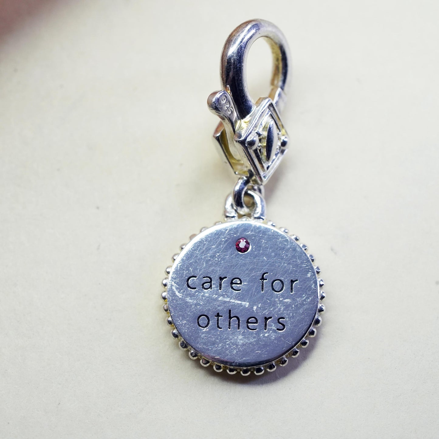 Vintage Alex’s Lemonade Stand sterling silver charm, 925 tag “care for others”