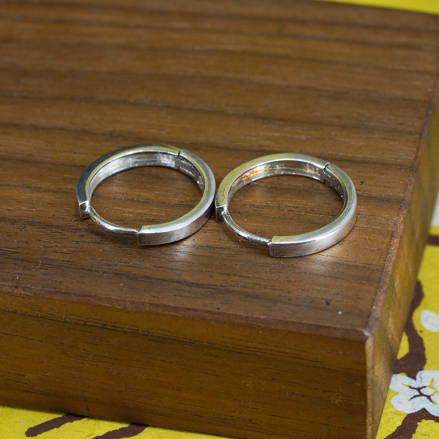 0.5”, Vintage Sterling 925 silver handmade earrings, 925 hoops