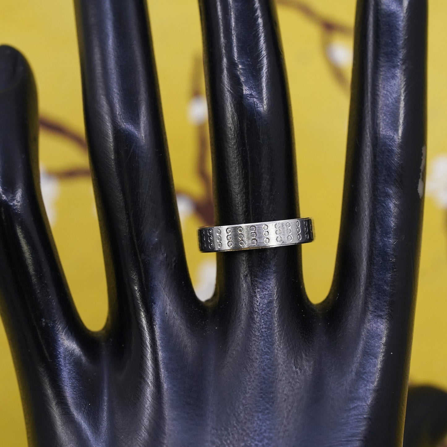 Size 6.5, vintage sterling silver handmade ring, 925 stackable band