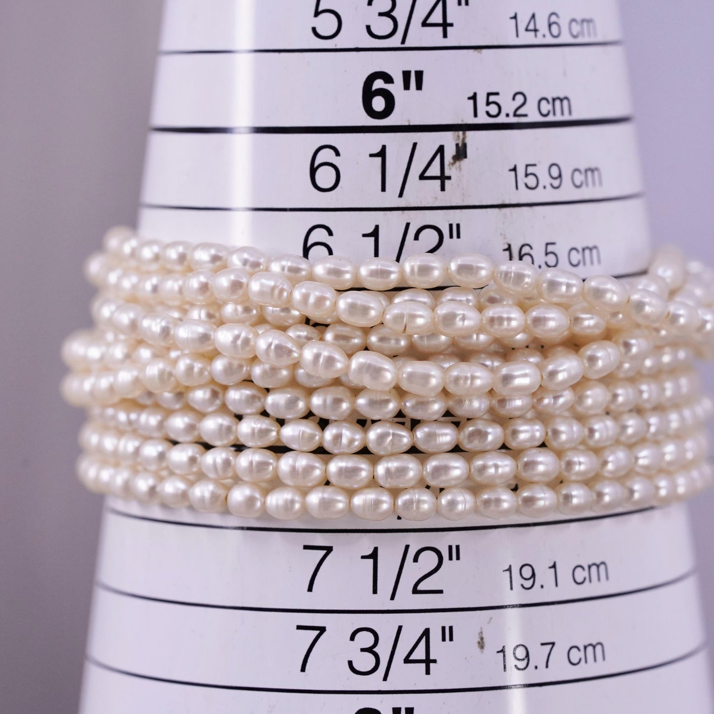 7", vintage Sterling 925 silver multi 10 strands bracelet cluster pearl beads