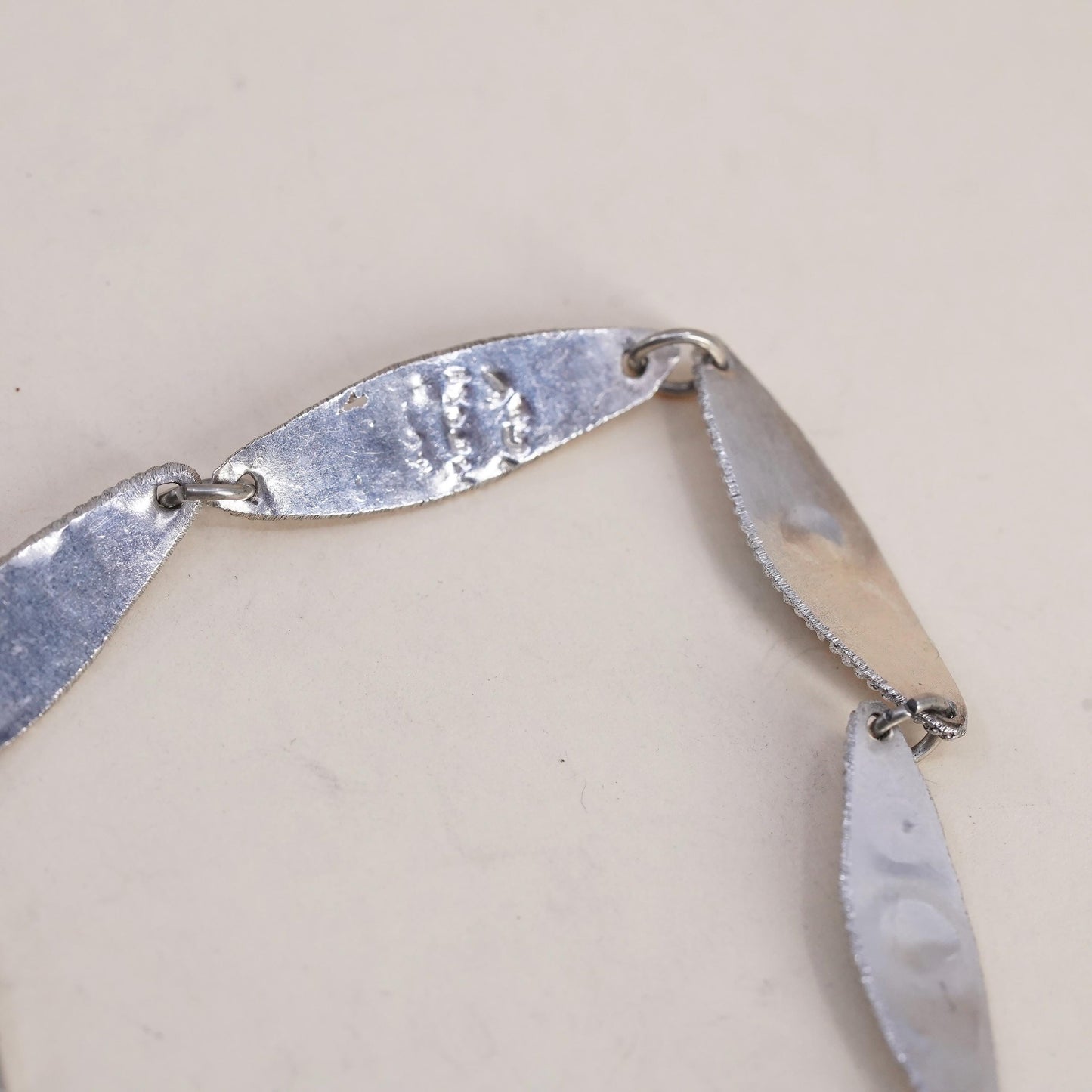 6.75”, Vintage southwestern Sterling 925 silver bracelet with turquoise beads