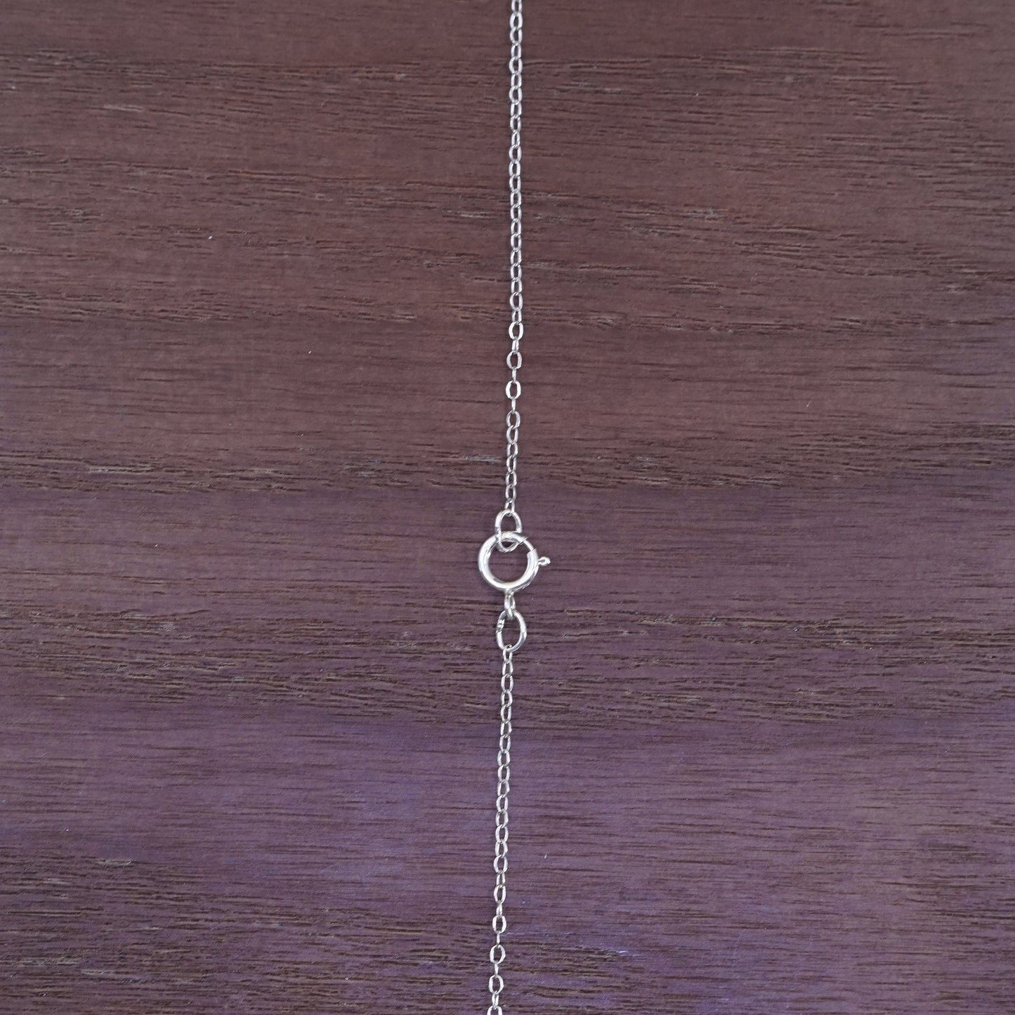 18”, 1mm, vintage Sterling silver necklace, 925 flatten circle link chain