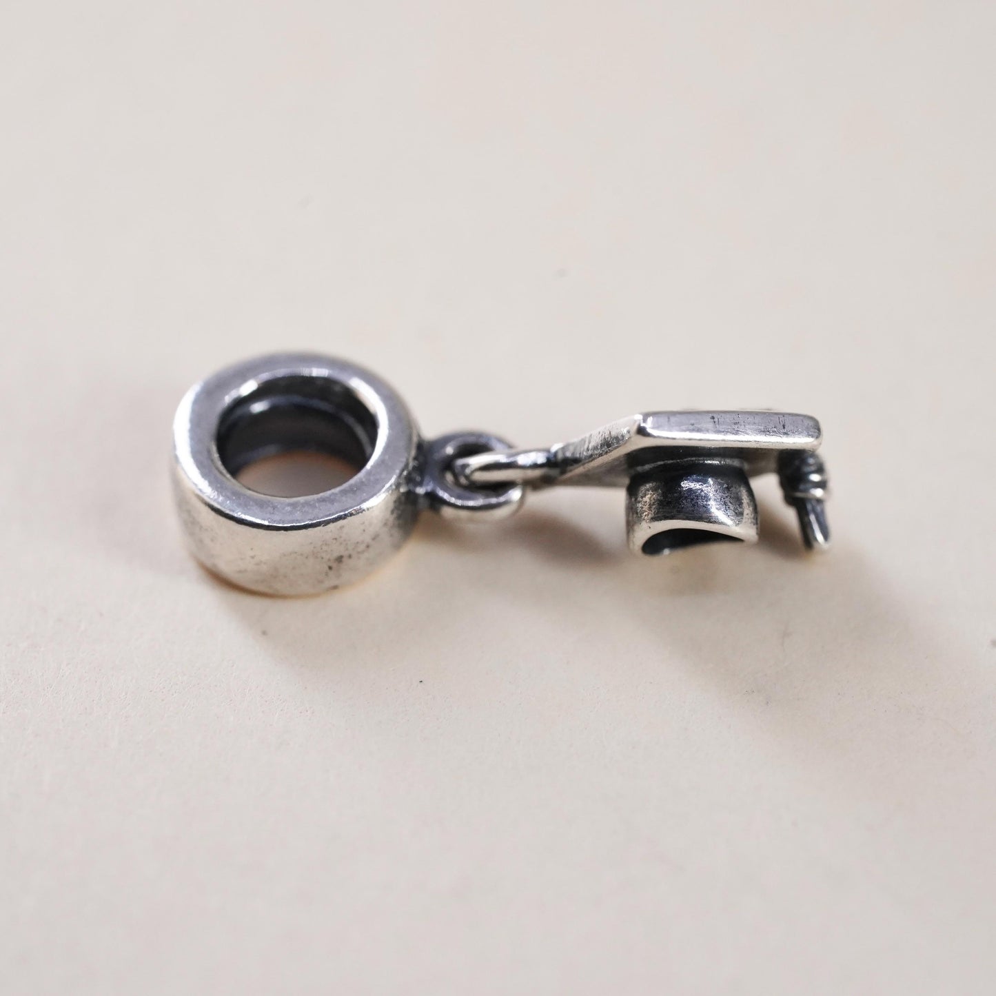 Vintage Pandora ALE sterling 925 silver charm, 925 graduation cap dangle