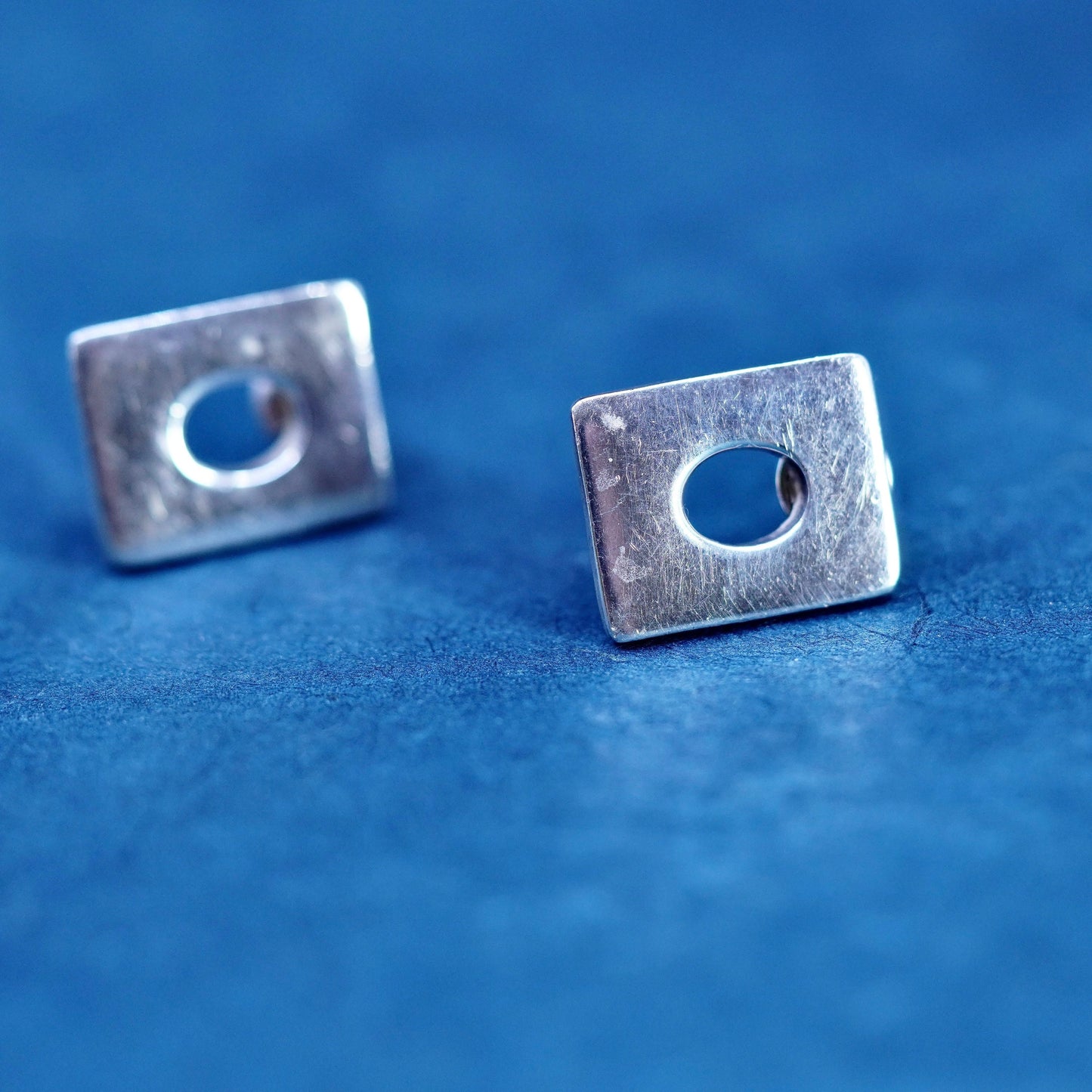 vintage Sterling 925 silver handmade studs earrings
