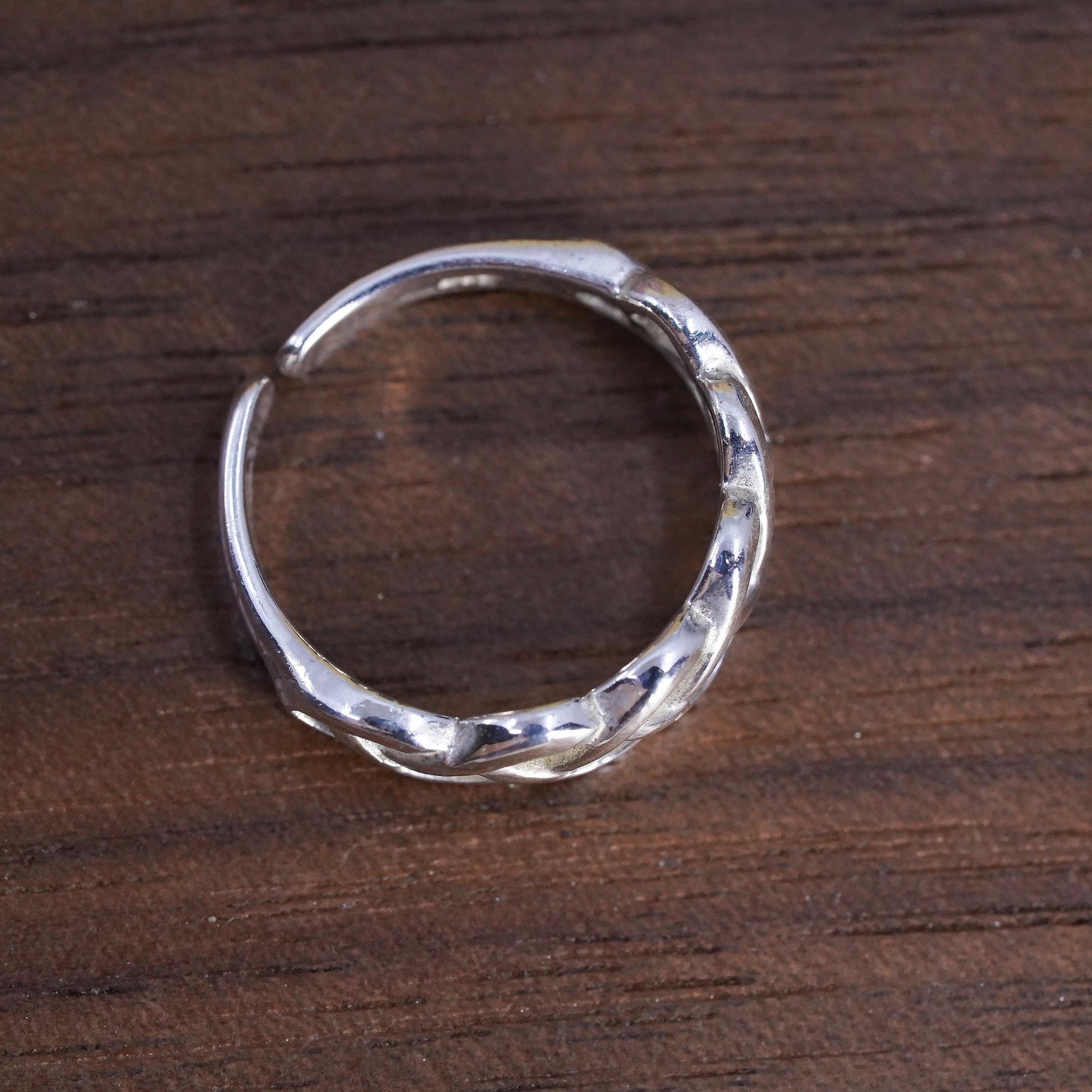 Size 3, vintage Sterling silver handmade Celtic knot ring, 925 band