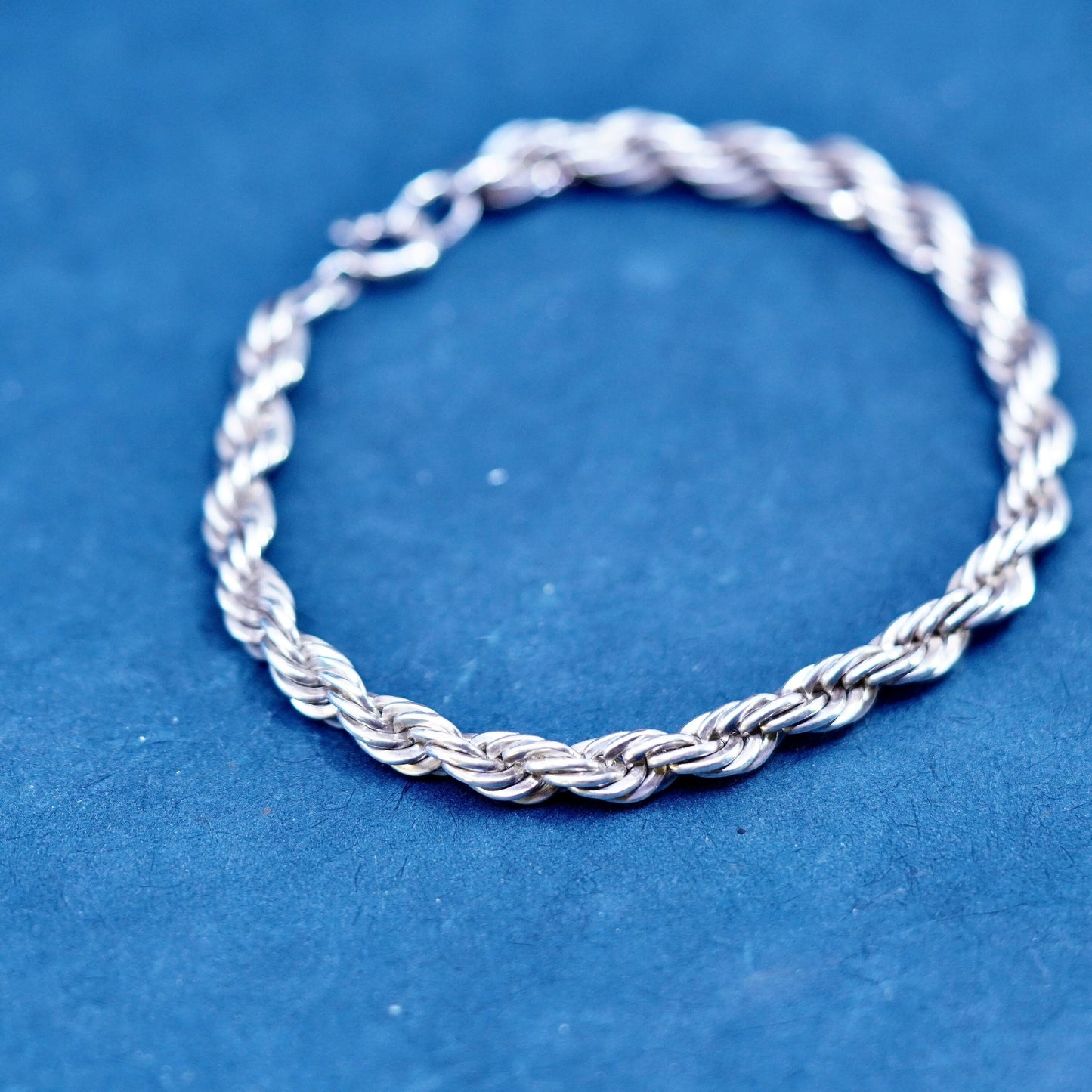 6.5” Armbrust jewelry, sterling silver handmade bracelet 925 diamond rope chain