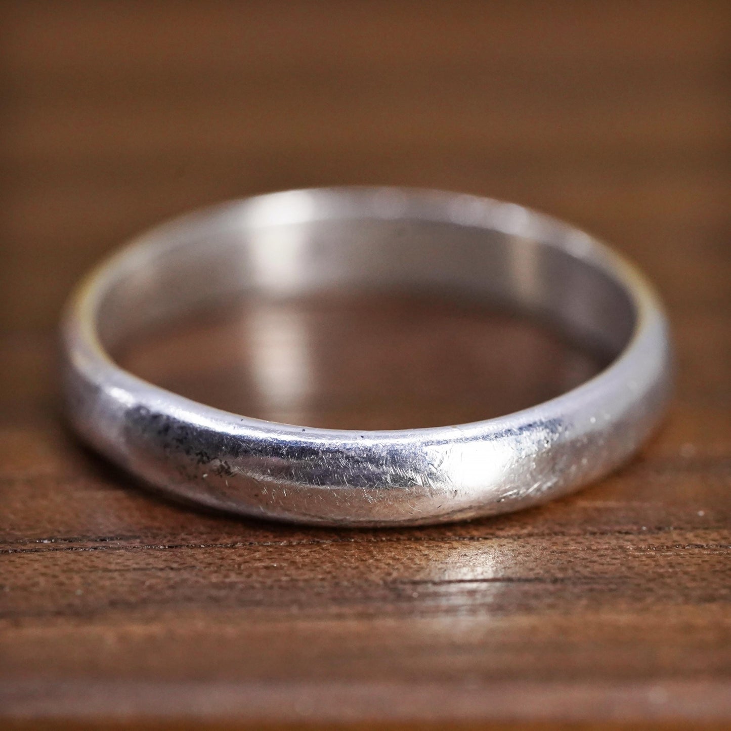Size 8, vintage rage sterling silver handmade ring, 925 wedding band