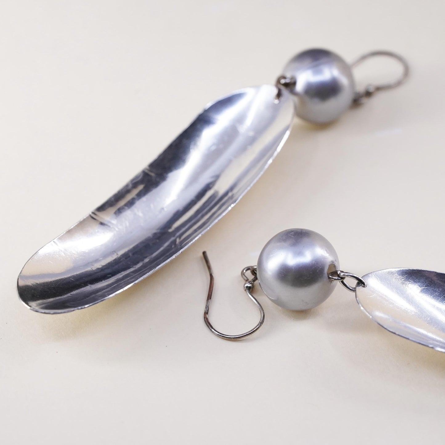 Native American southwestern Sharon Cisco Sterling 925 silver earrings feather