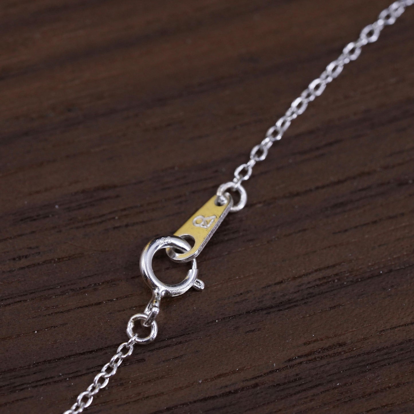 16+2”, Sterling silver necklace, 925 cross tag “all things are possible pendant