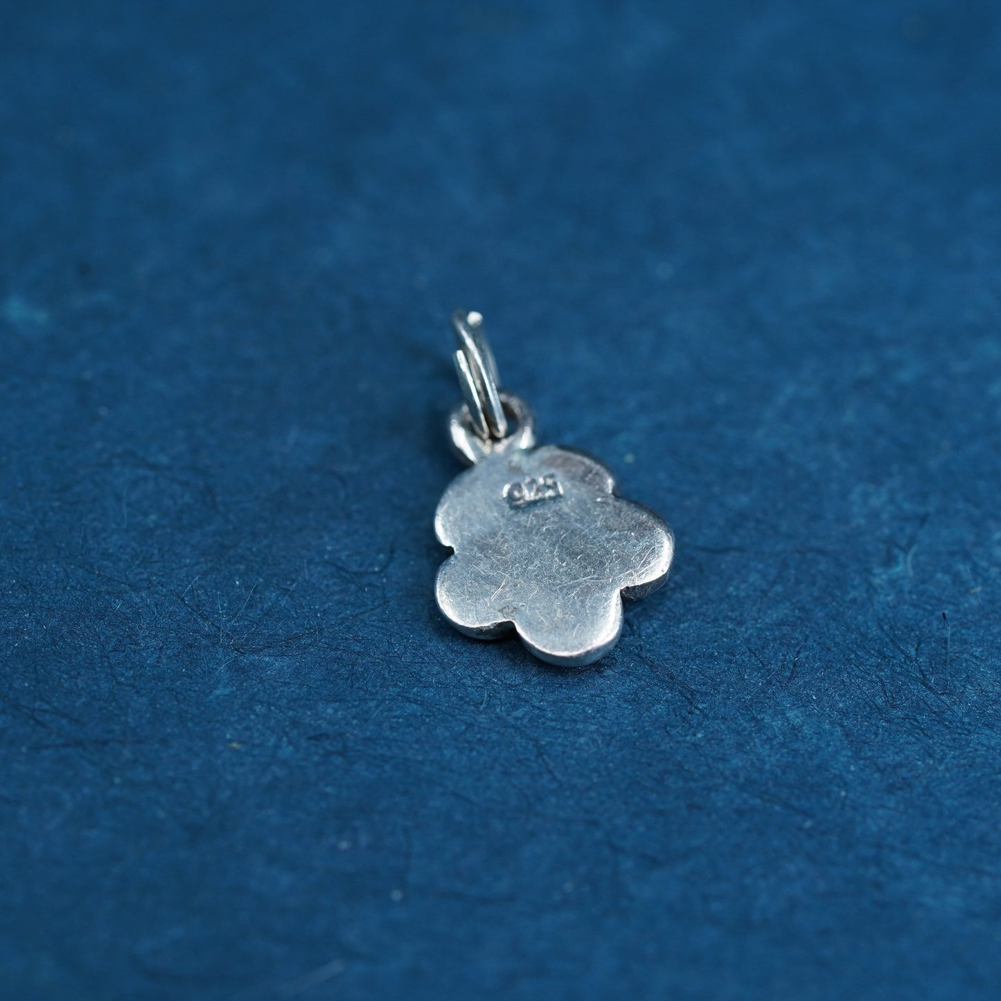 Vintage Sterling silver handmade pendant, 925 sunflower flower charm