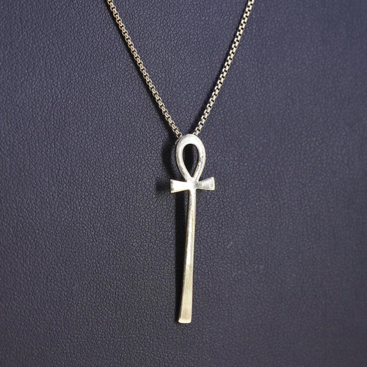 18+3”, Alex and Ani vermeil gold sterling 925 silver necklace Egyptian Ankh