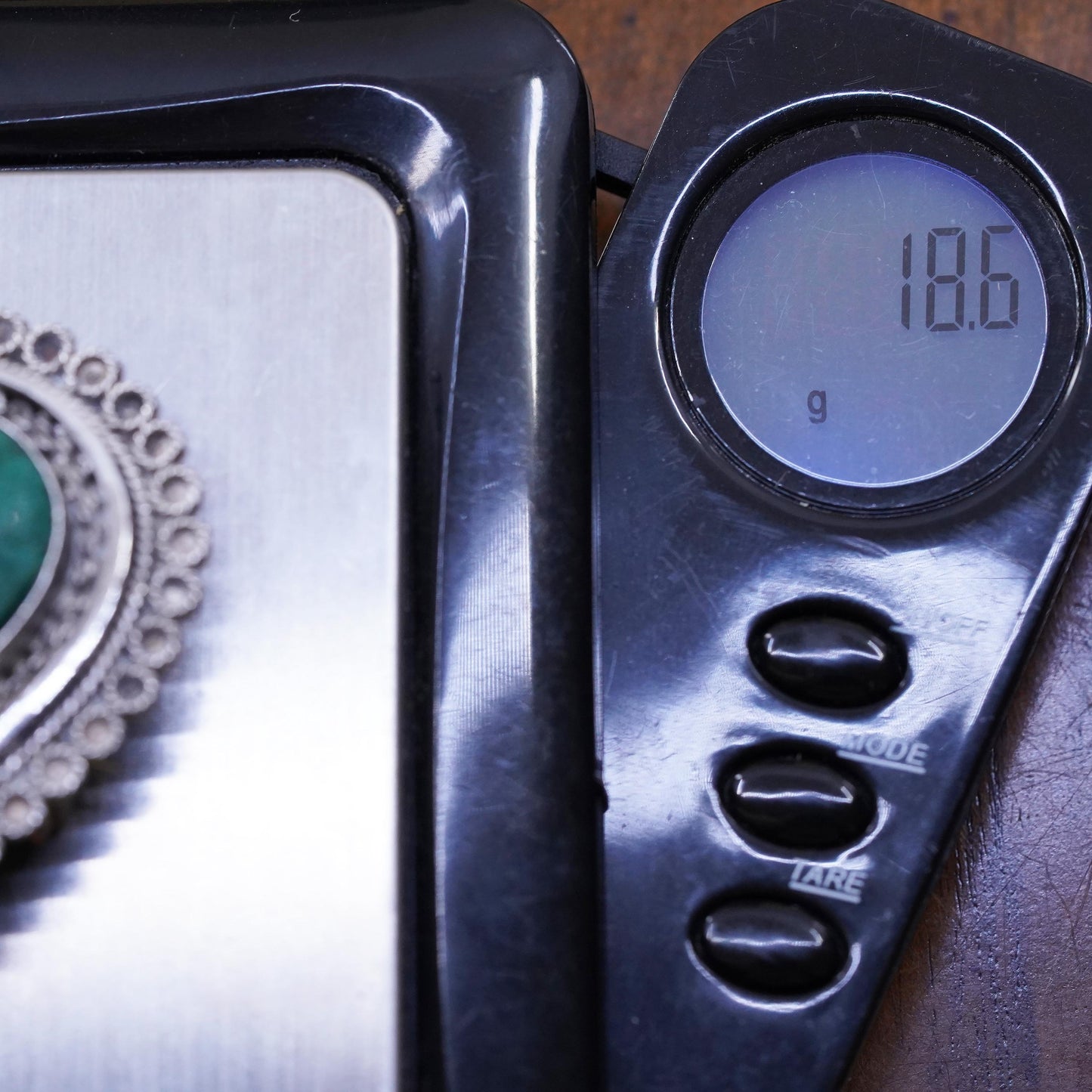 Vintage antique Israel sterling 925 silver butterfly pendant brooch turquoise