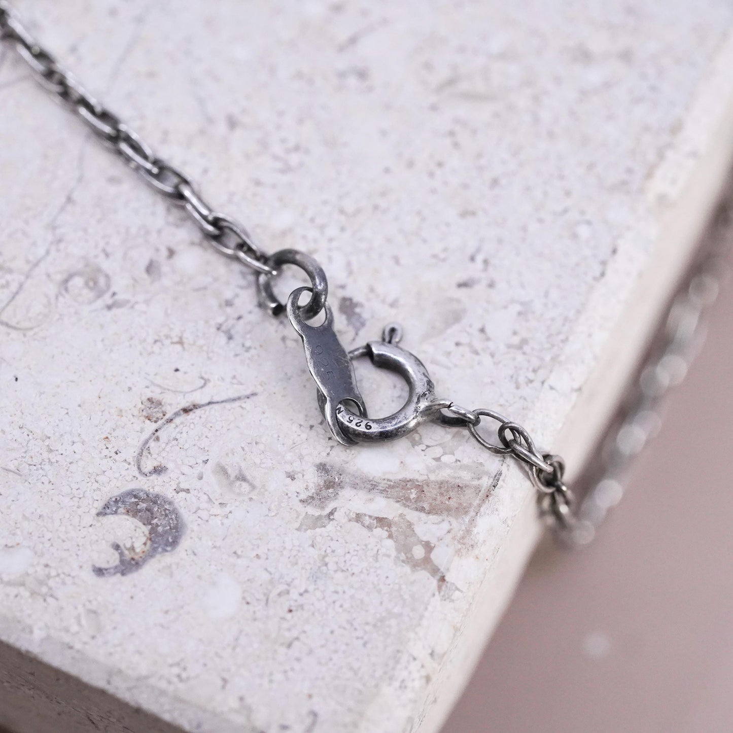 26”, Sterling silver necklace, 925 rope chain foiled glass leaf pendant