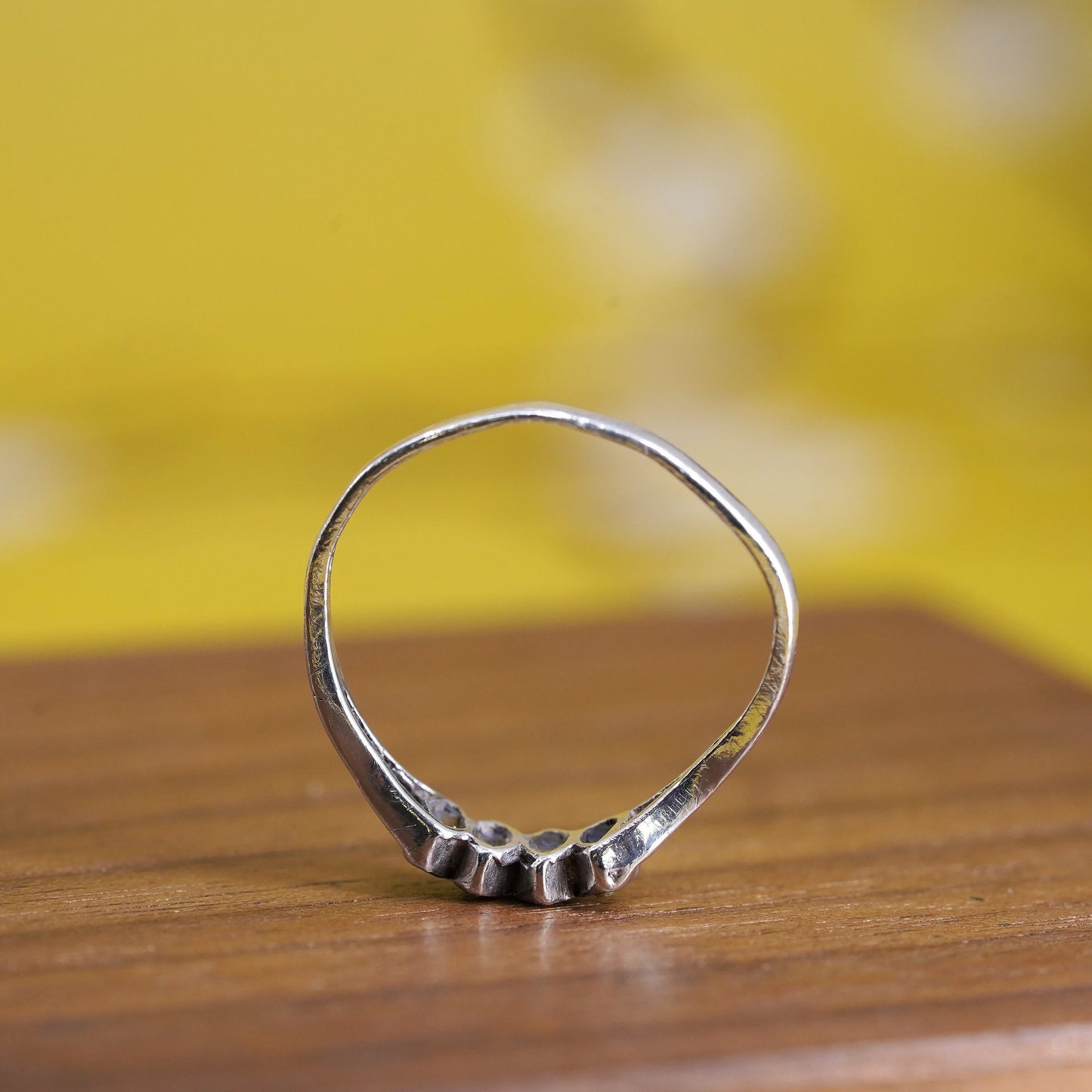 Size 6.25, vintage Sterling silver handmade ring, 925 stackable band
