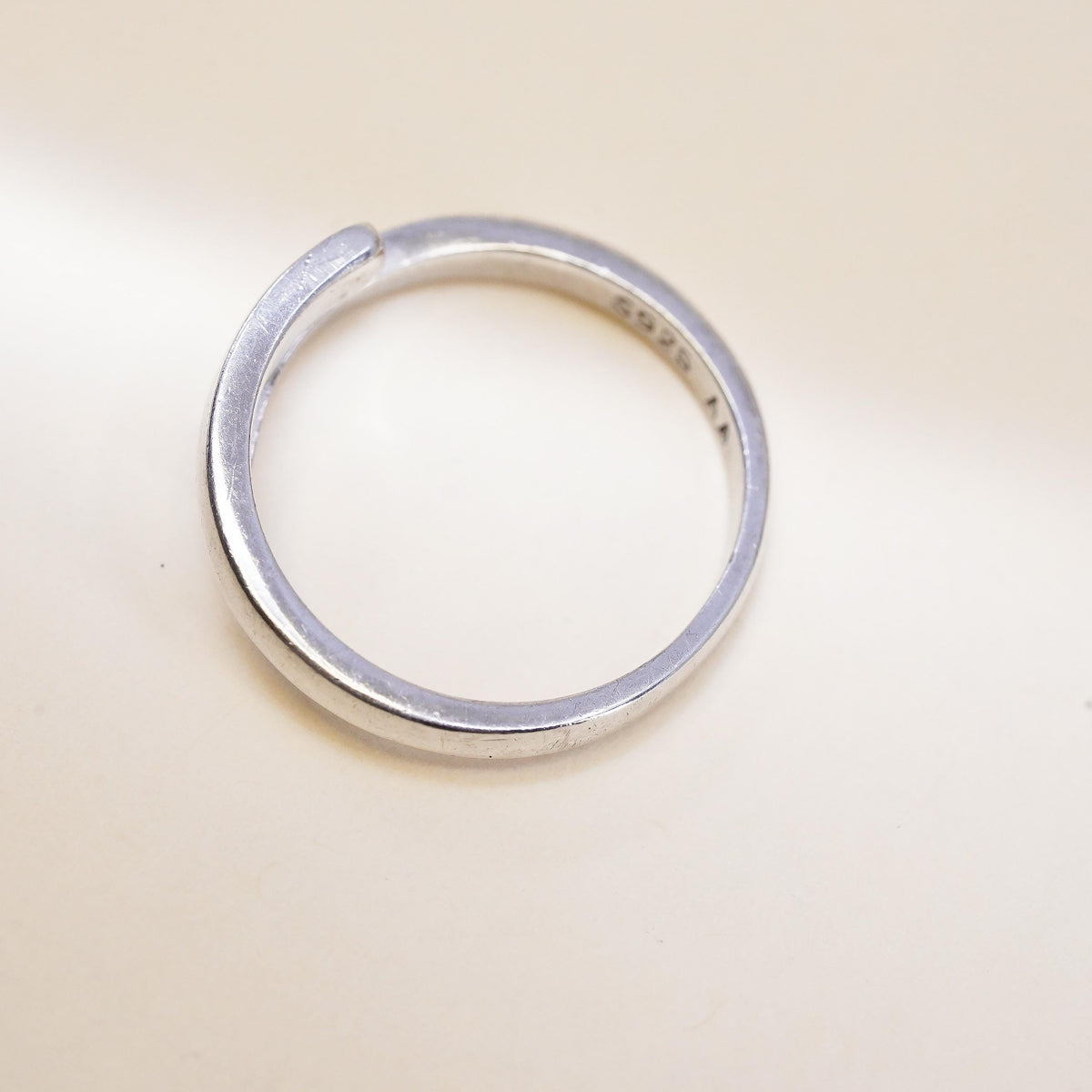 Sterling Silver 925 I Am Enough Wrap Ring, Inspirational Affirmation Heart Band