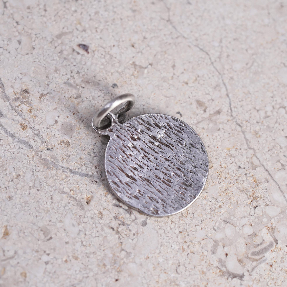 Vintage sterling 925 silver Virgin Mary medal charm pendant