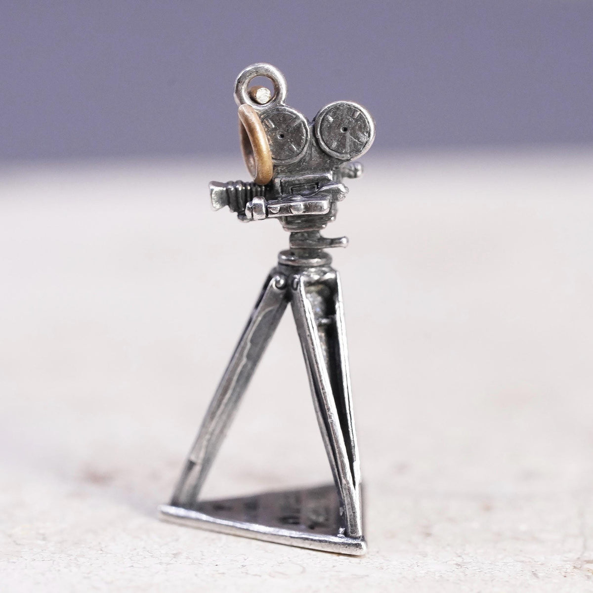 Universal Studios Sterling 925 Silver Film Camera Charm Tripod Hollywood Pendant