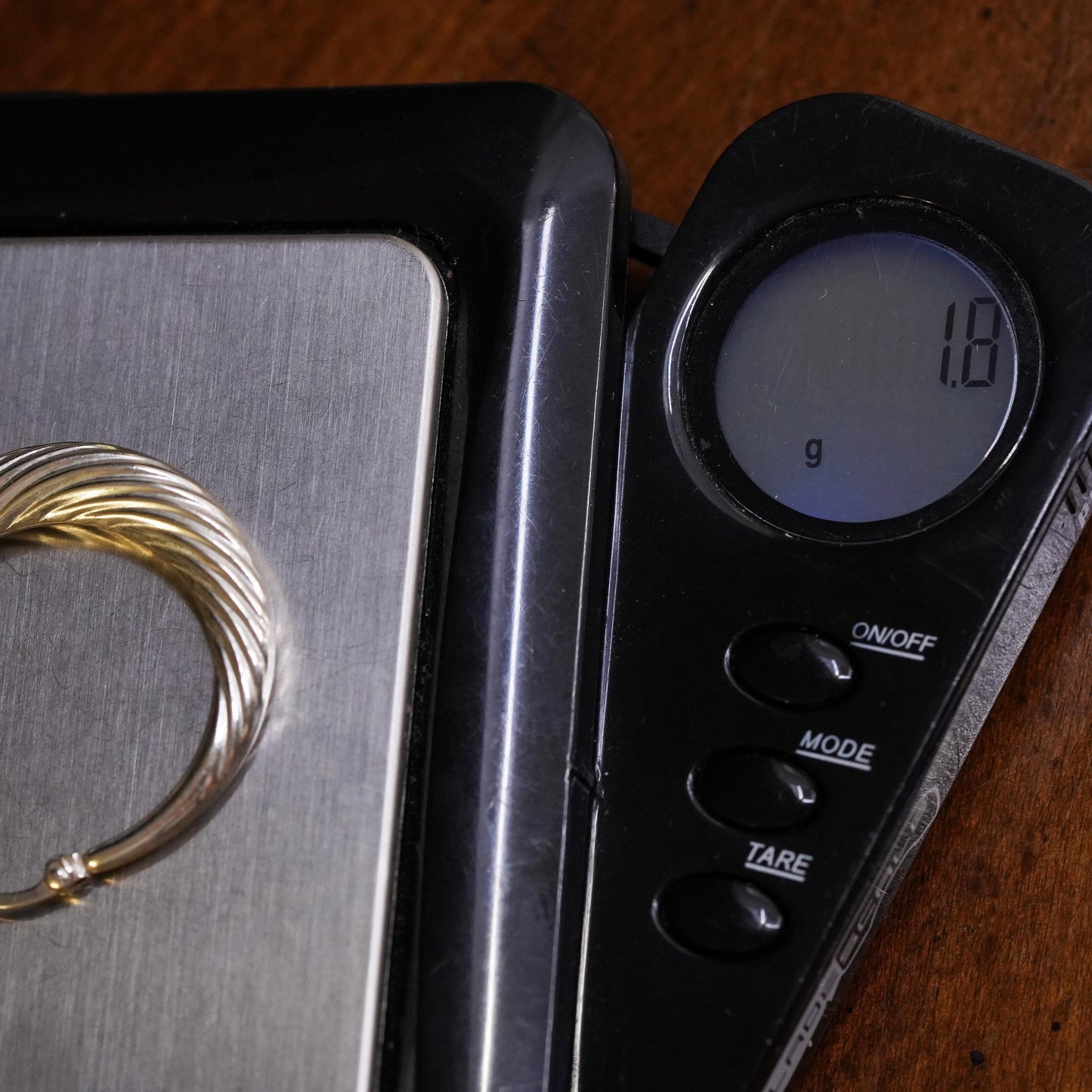 1", Vintage sterling silver loop single earring, fashion primitive twisted hoop