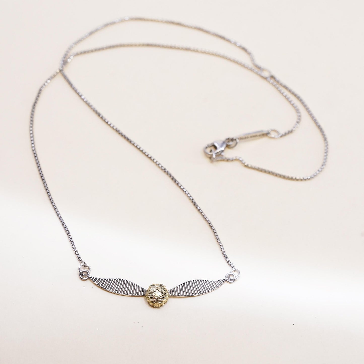 16+2”, Alex Ani vermeil gold sterling 925 silver necklace Golden Snitch pendant