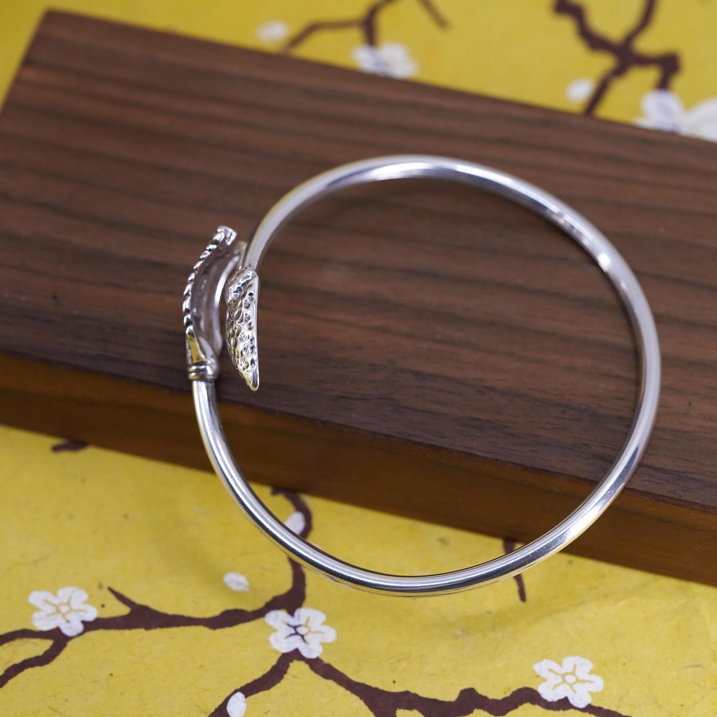 8”, southwestern Carolyn pollack Sterling silver arrow wrap bracelet, 925 cuff