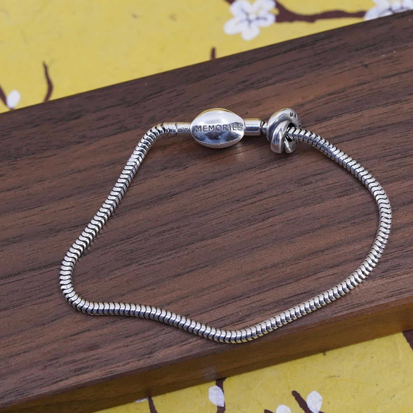 7.5" 3mm, Italian MA Michael Anthony Sterling silver snake chain, 925 bracelet