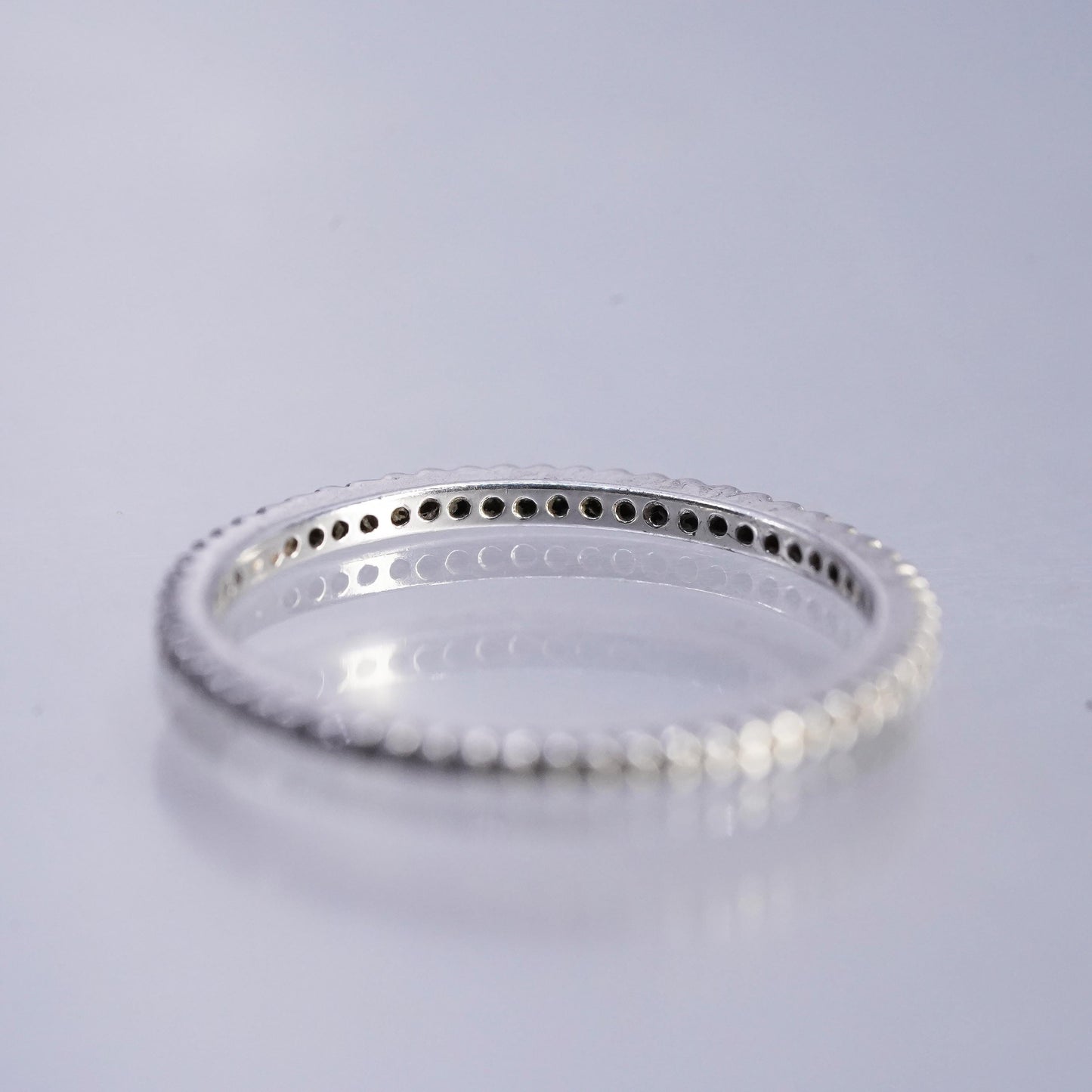 Size 9.5, Silpada Sterling 925 Silver CZ Stackable Eternity Ring R2750