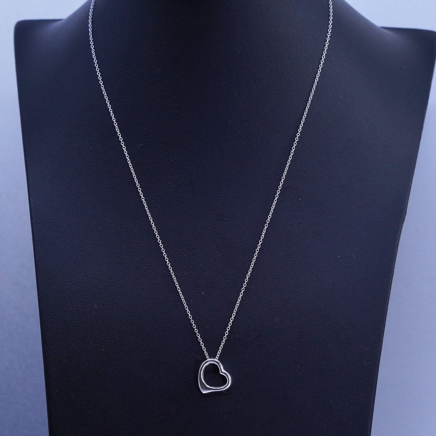 16+2”, Sterling 925 silver circle necklace heart pendant “daughters blessings”