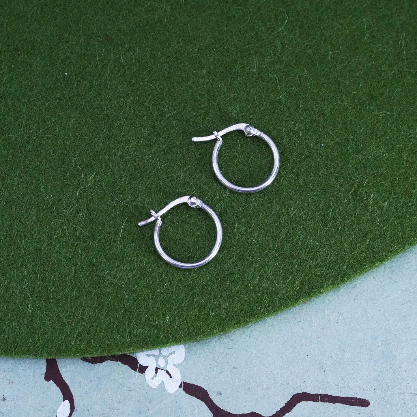 0.75”, sterling 925 silver loop earrings, fashion minimalist primitive hoops