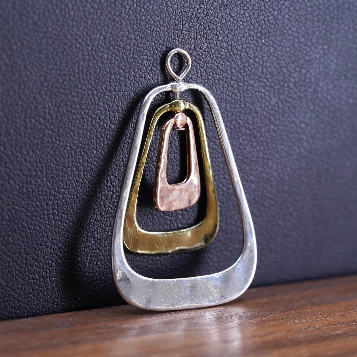 Vintage triple tone Sterling Silver 925 Handmade Pendant