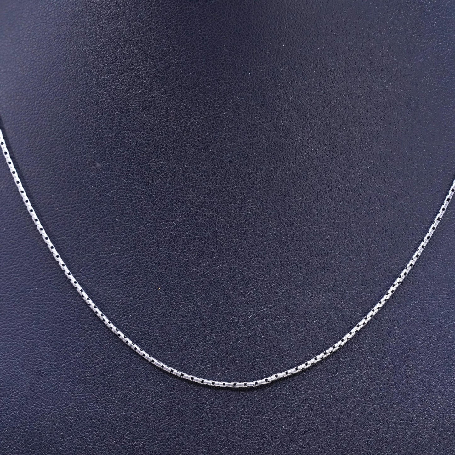 16" 1mm, vintage Sterling silver handmade necklace, 925 snake chain