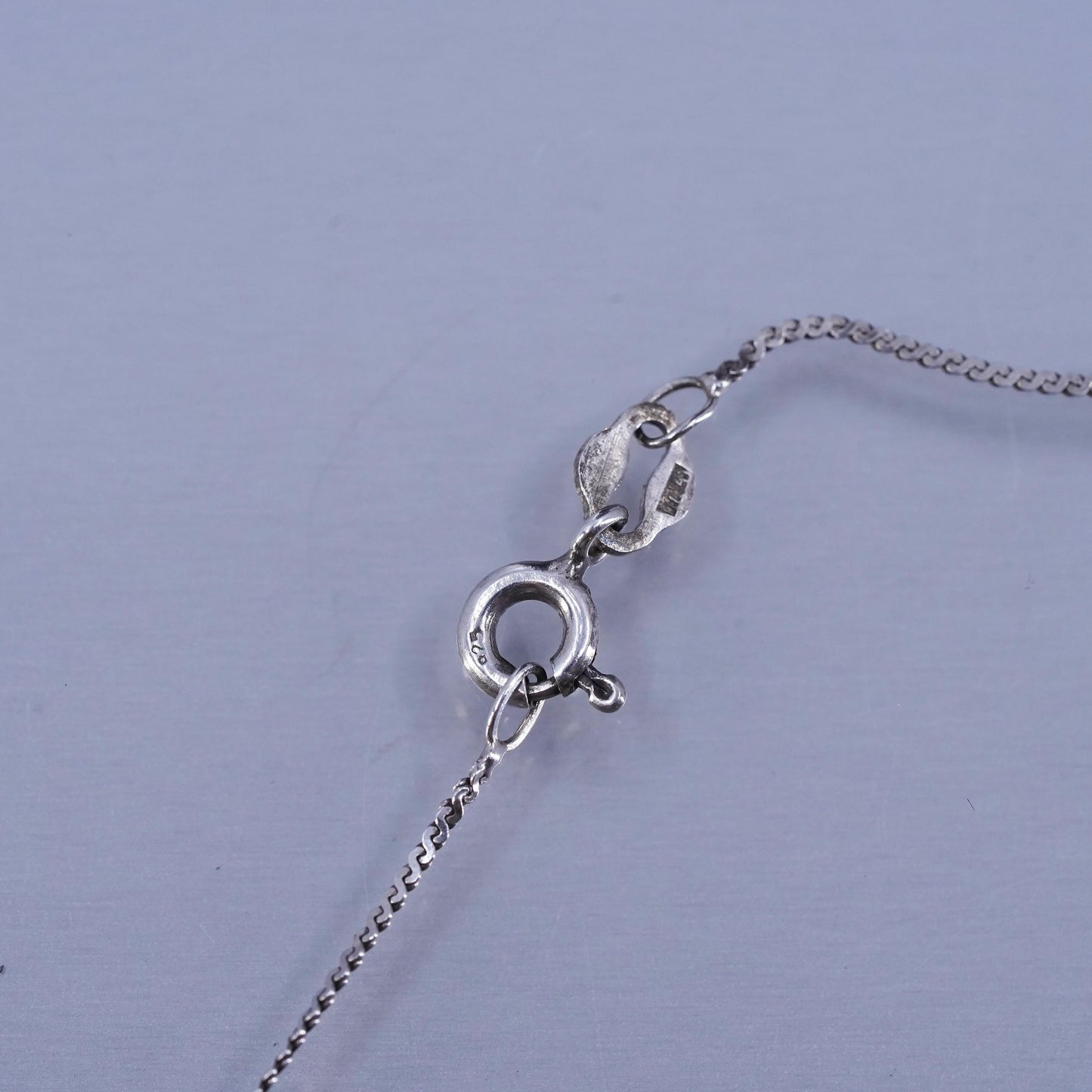 16”, vintage Sterling silver necklace, 925 s link woven braided chain