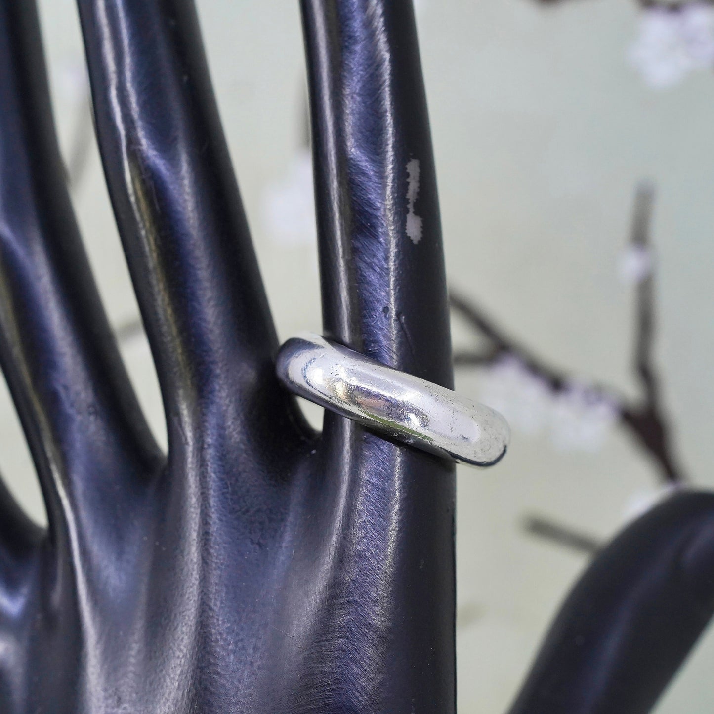 Size 8, vintage Sterling silver handmade ring, mexico Mens 925 band