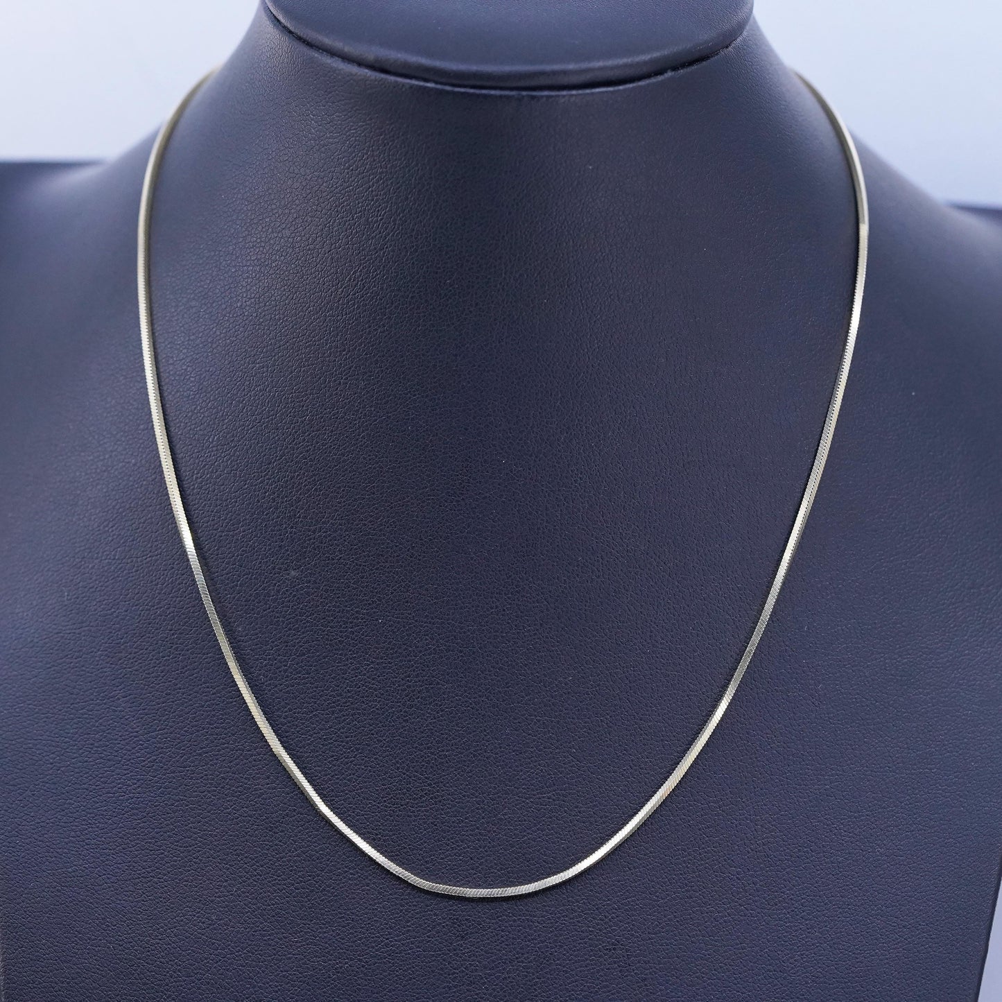 16”, Danecraft vermeil gold over Sterling 925 silver square snake necklace