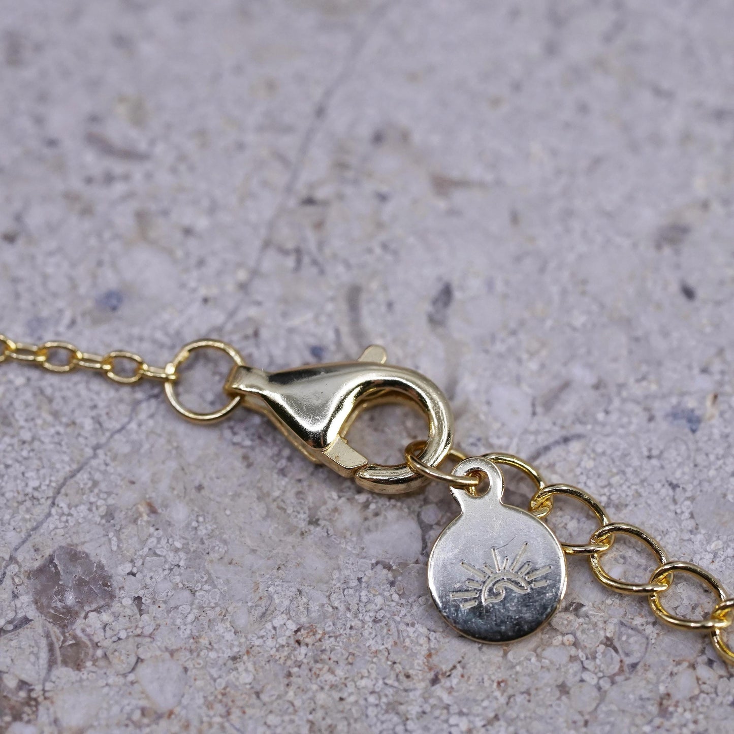16+2", vermeil gold over Sterling silver necklace, 925 circle freshwater pearls
