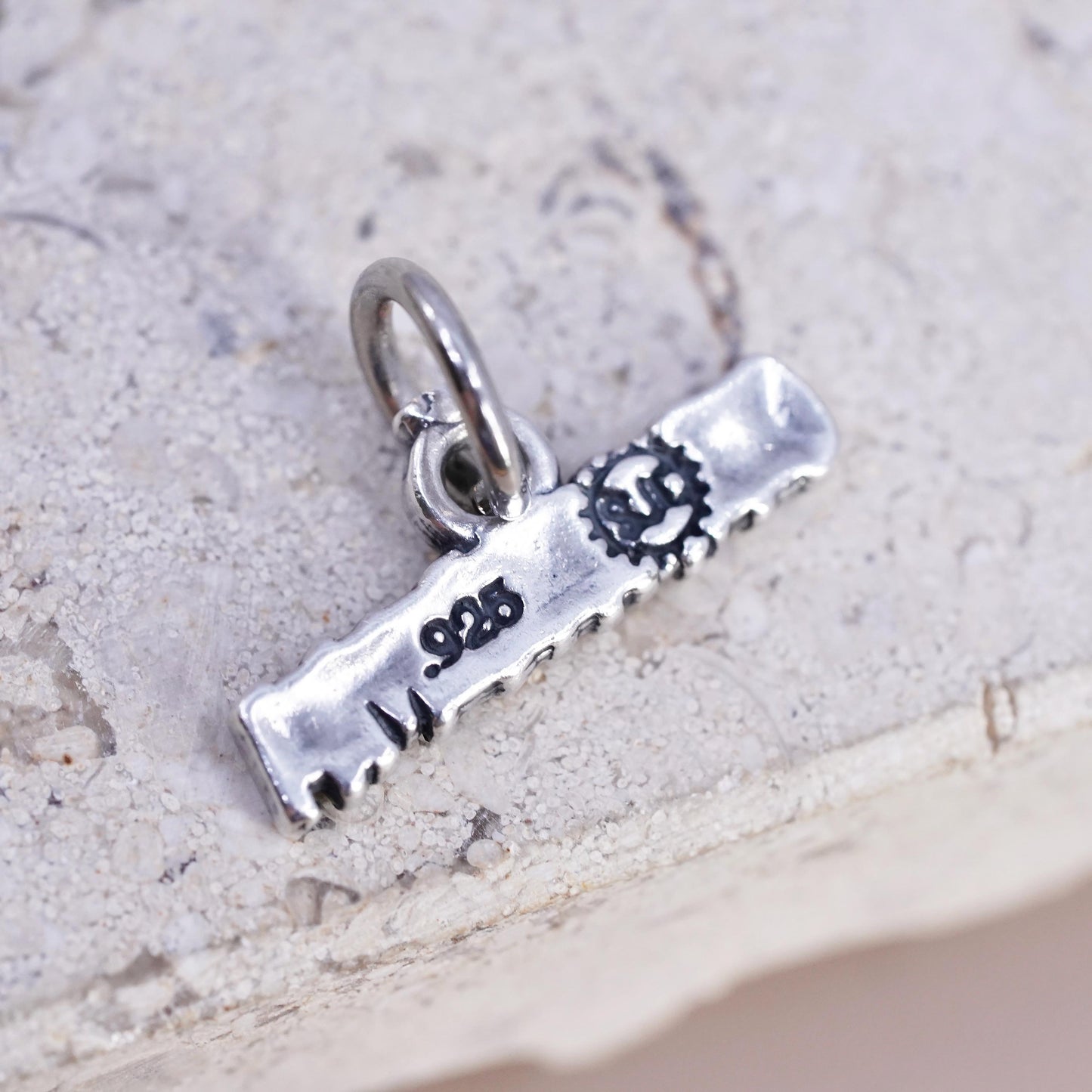 Vintage Sterling silver handmade pendant, 925 grandma charm