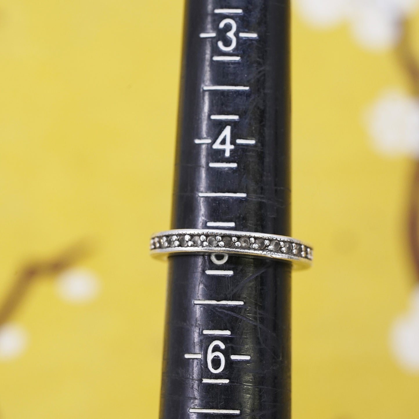 size 5, vintage Sterling silver handmade ring, 925 entwined band