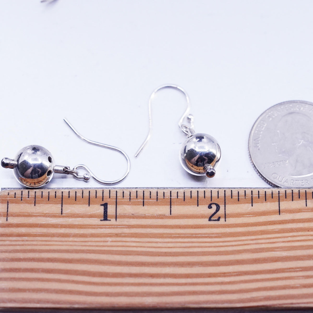 Vintage Sterling 925 silver beads earrings