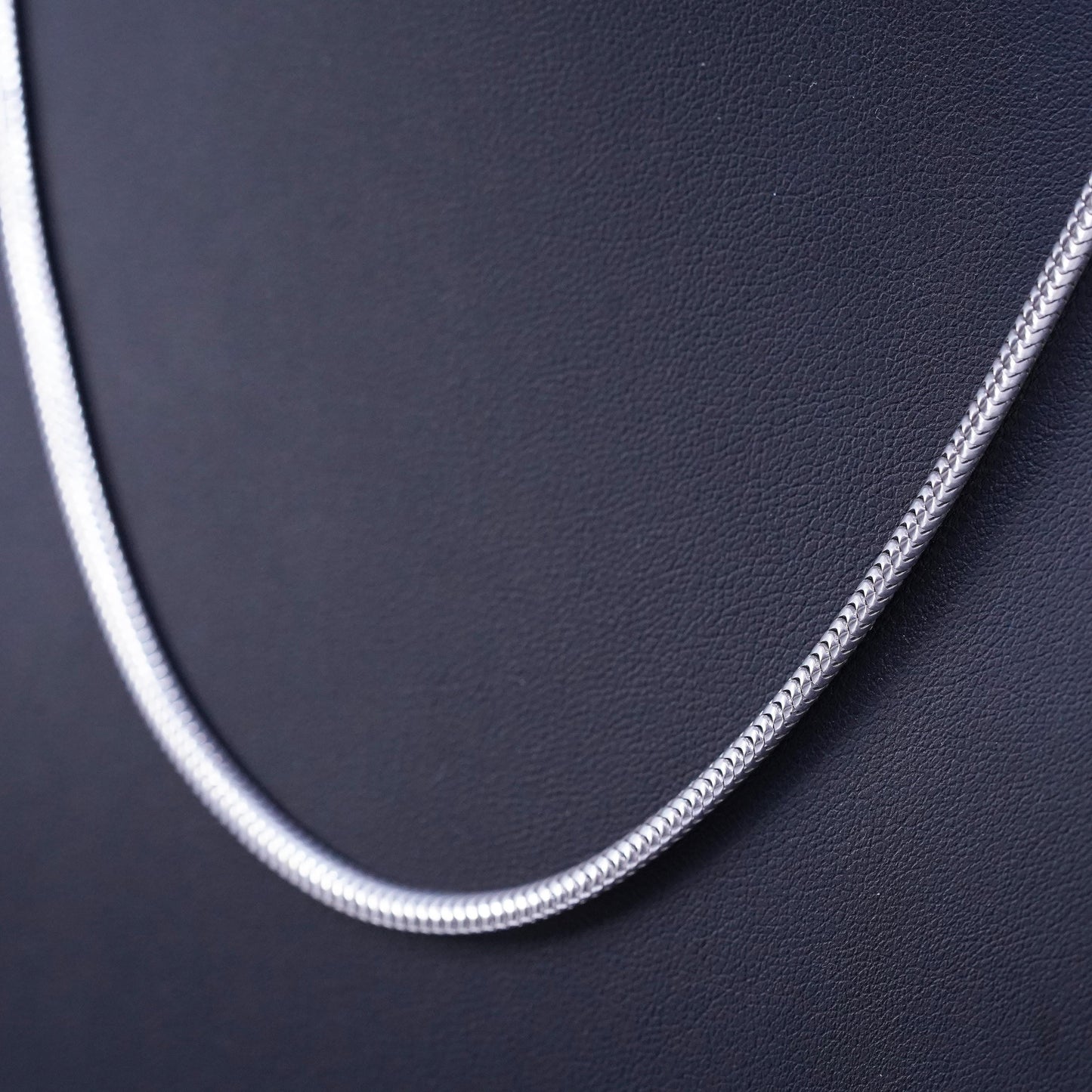 18” 4mm, Vintage Thick Sterling 925 Silver Snake chain Necklace