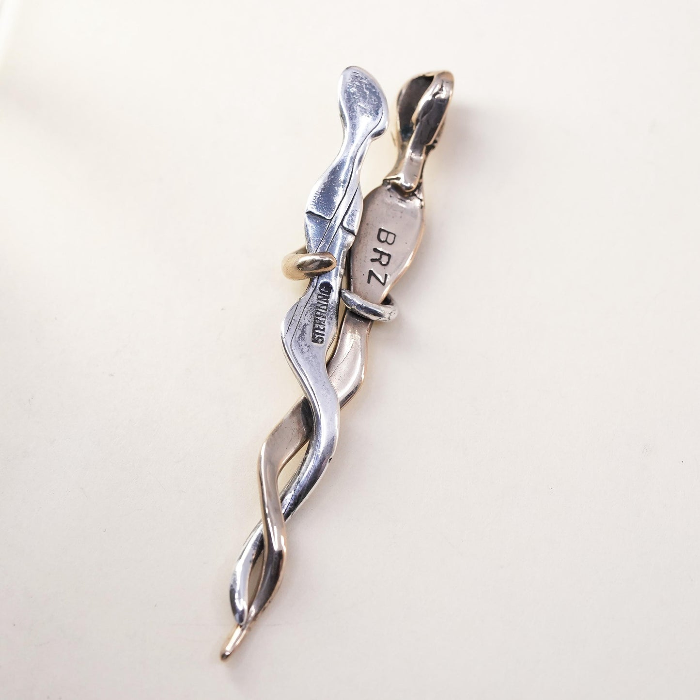 925 Sterling Silver bronze Man Woman Embraced Couple Lover Hugging Pendant