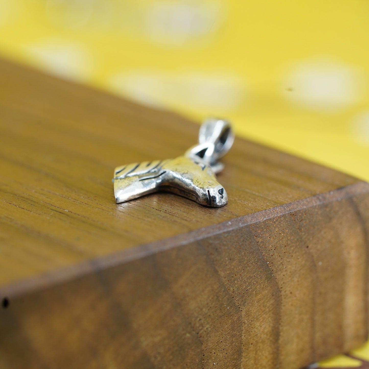 Vintage Sterling 925 silver handmade pendant, horse
