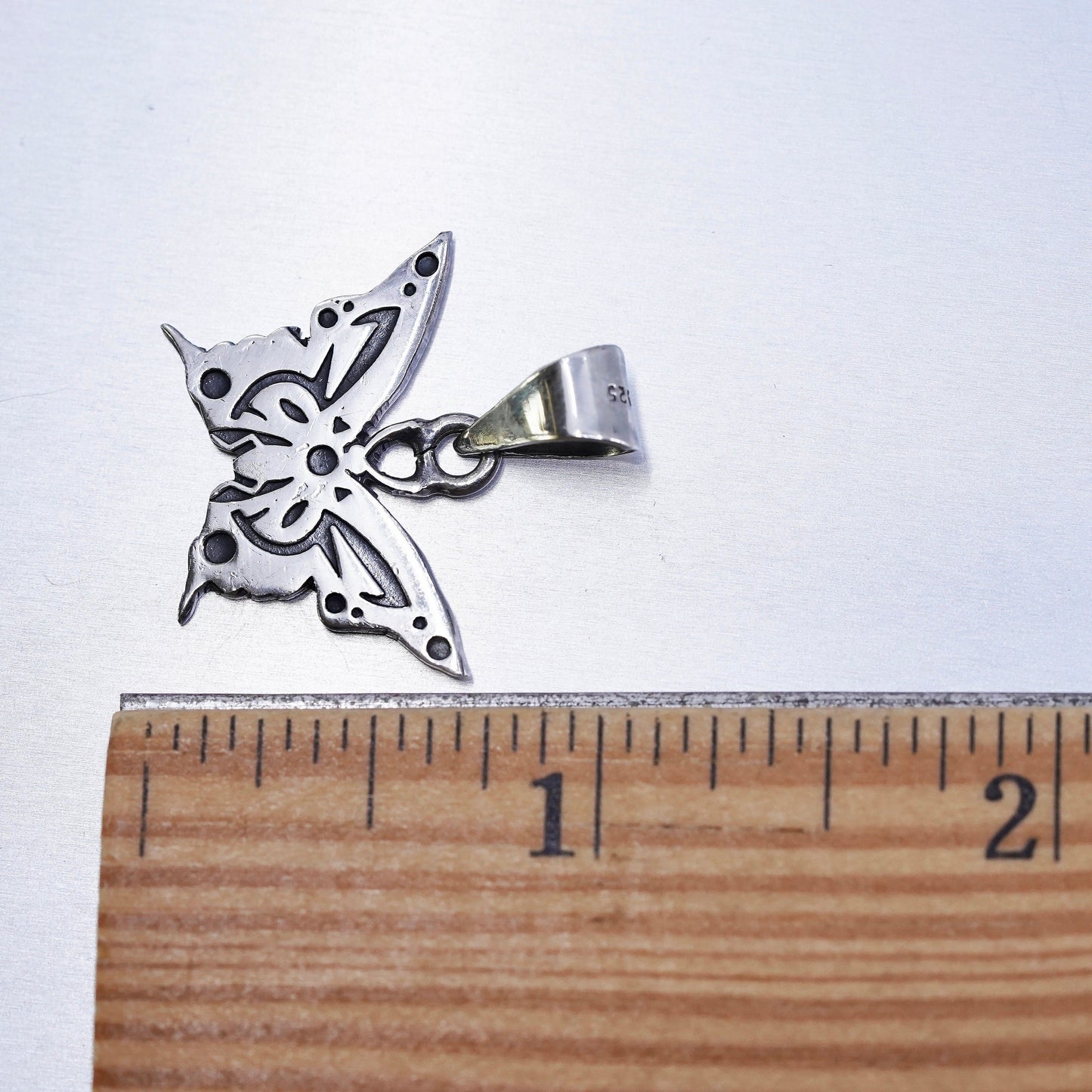 Vinatge designer Sterling 925 silver handmade simple modern 925 butterfly