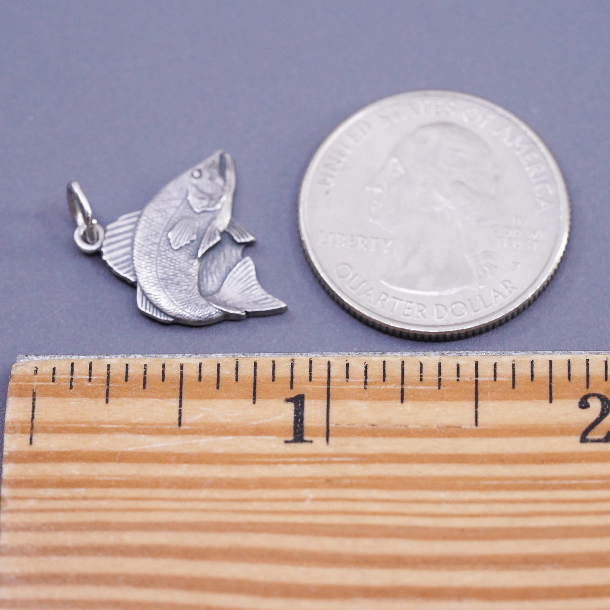 VTG Sterling 925 Silver Walleye Minnesota State Fish Charm Pendant, Fishing