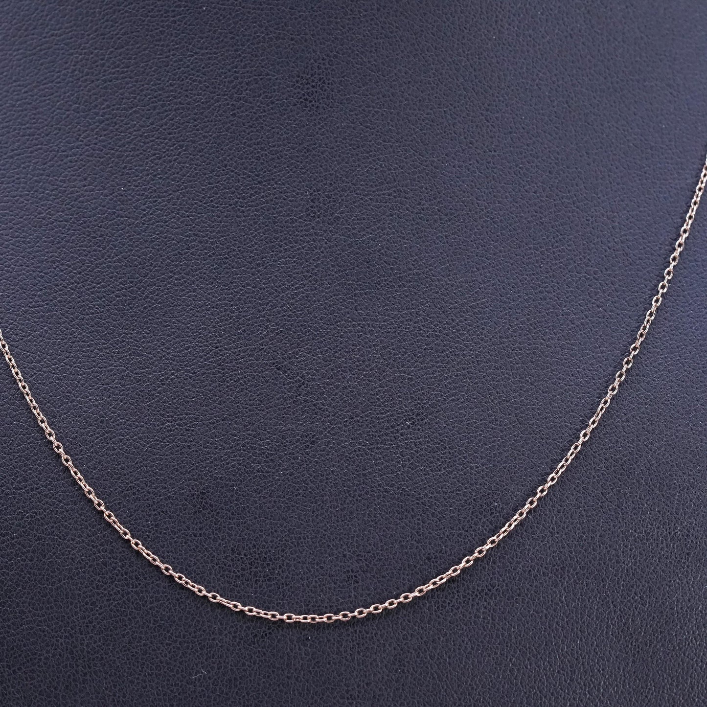20", vintage Sterling silver necklace, rose gold over 925 silver circle chain