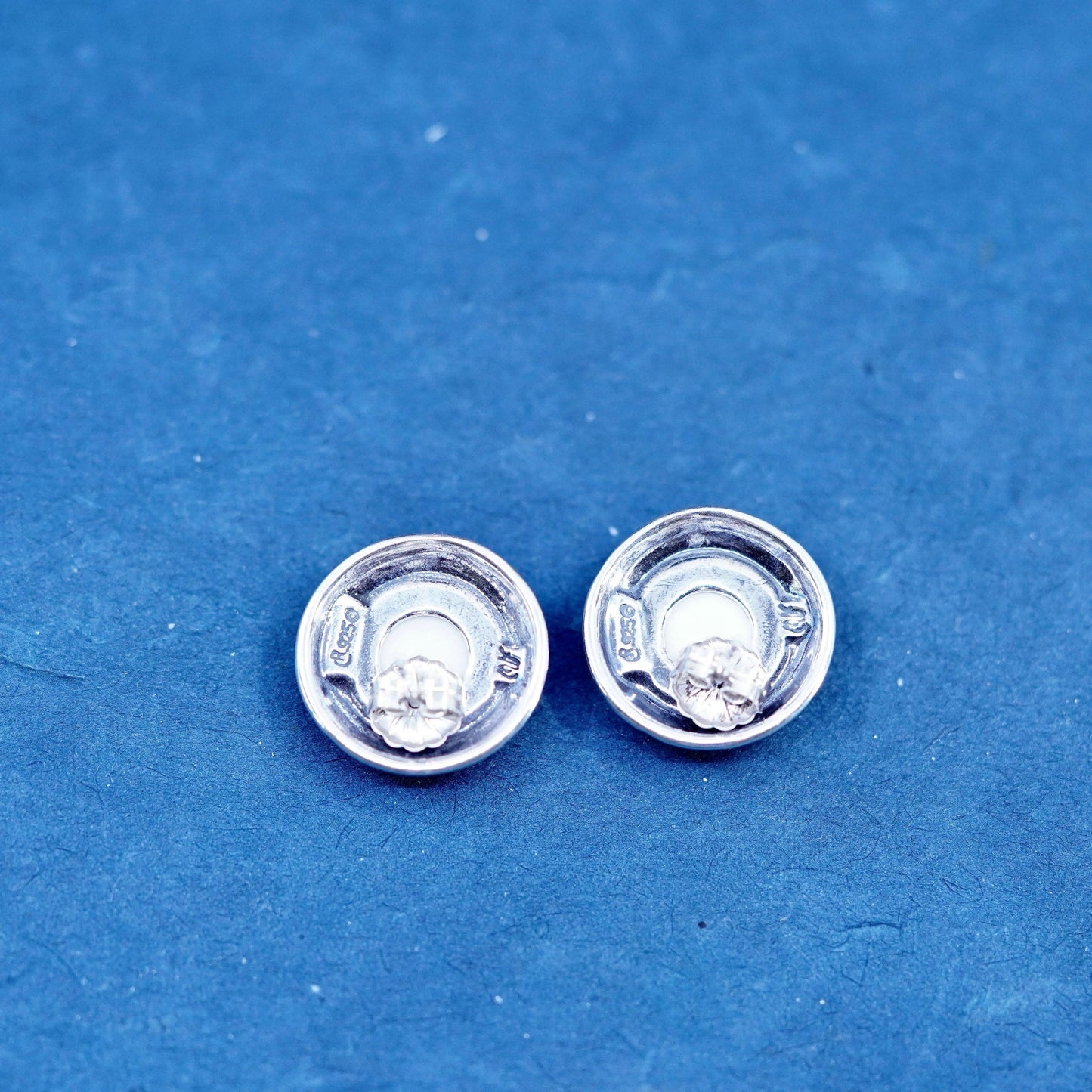 Relios Carolyn pollack Sterling Silver handmade Earrings 925 studs with howlite