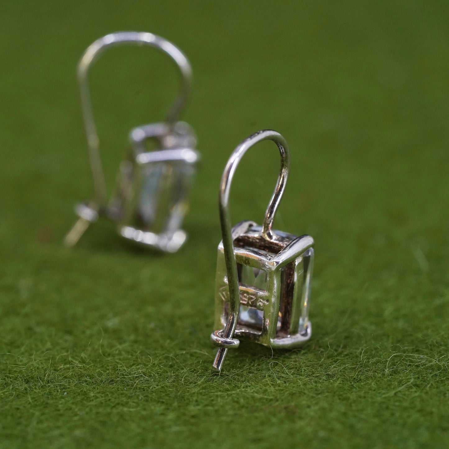 Silpada W0353 Rectangular Cubic Zirconia Sterling 925 Silver Earrings