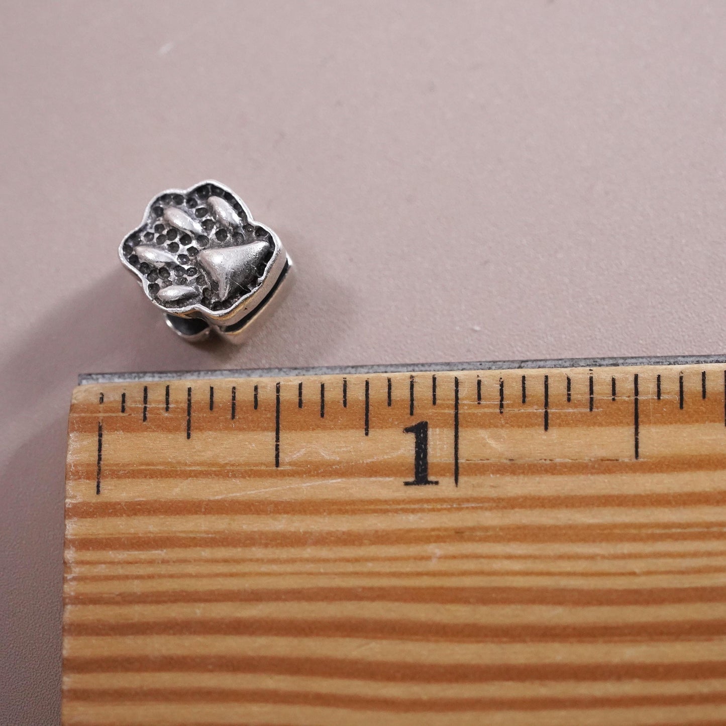 Vintage Sterling silver handmade pendant, 925 paw charm