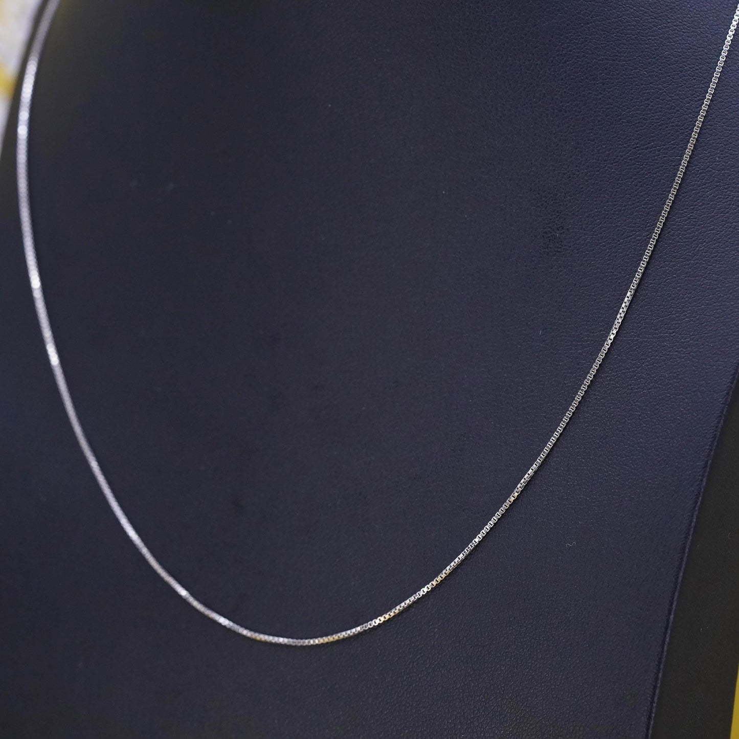 20”, 1mm, vintage Italy Sterling silver box chain, Italy 925 necklace