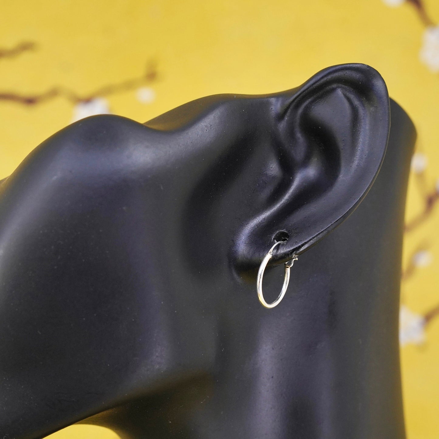 0.5”, Vintage Sterling 925 silver handmade earrings, 925 hoops