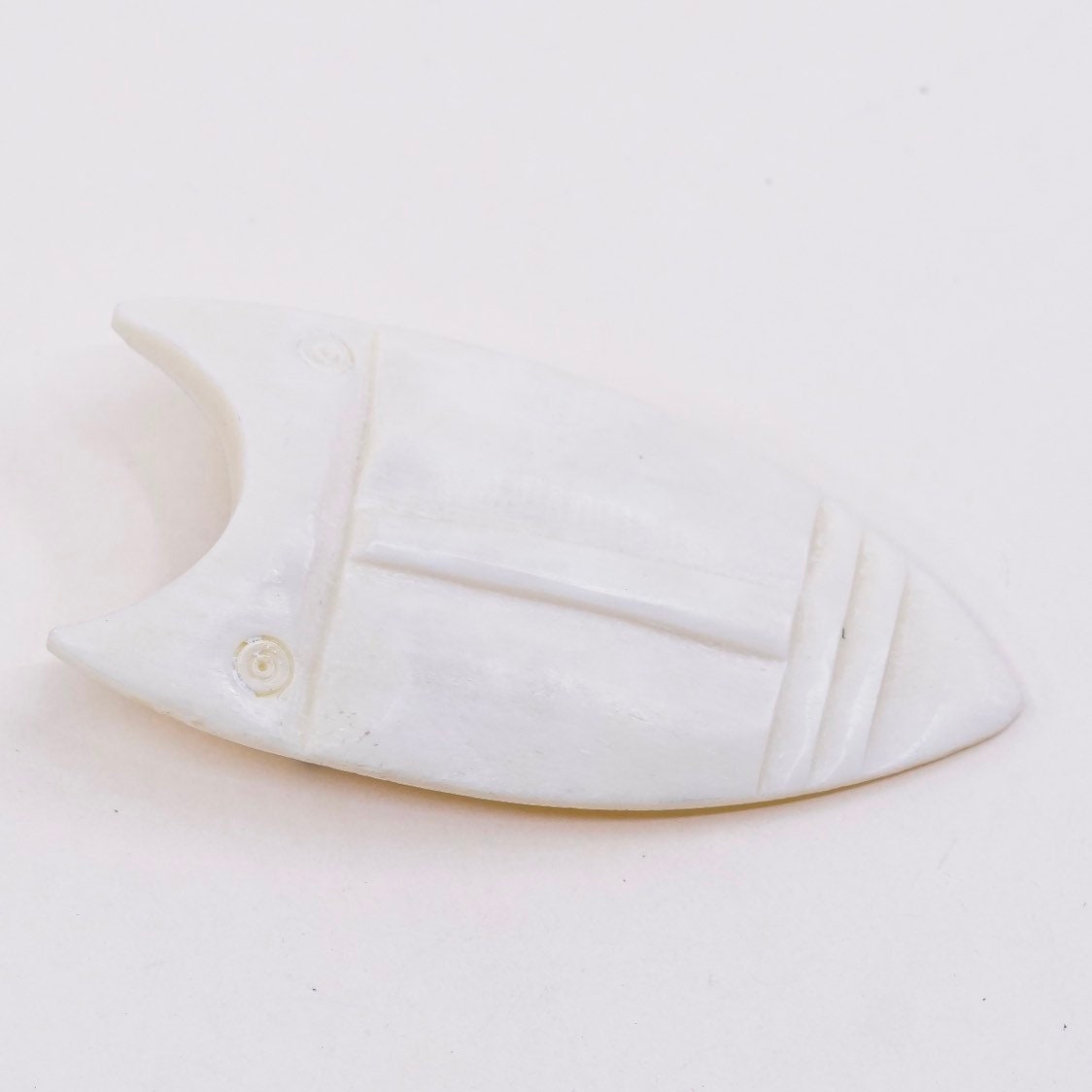 Vintage Handmade brooch, carved bone face