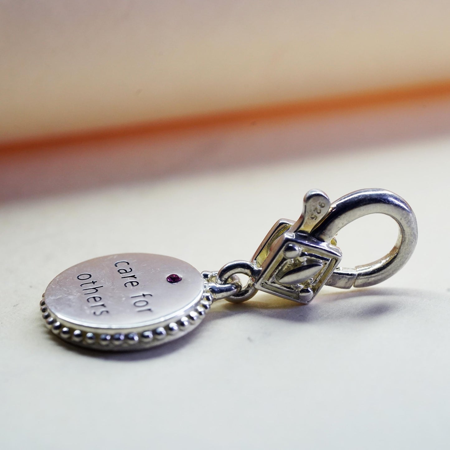 Vintage Alex’s Lemonade Stand sterling silver charm, 925 tag “care for others”